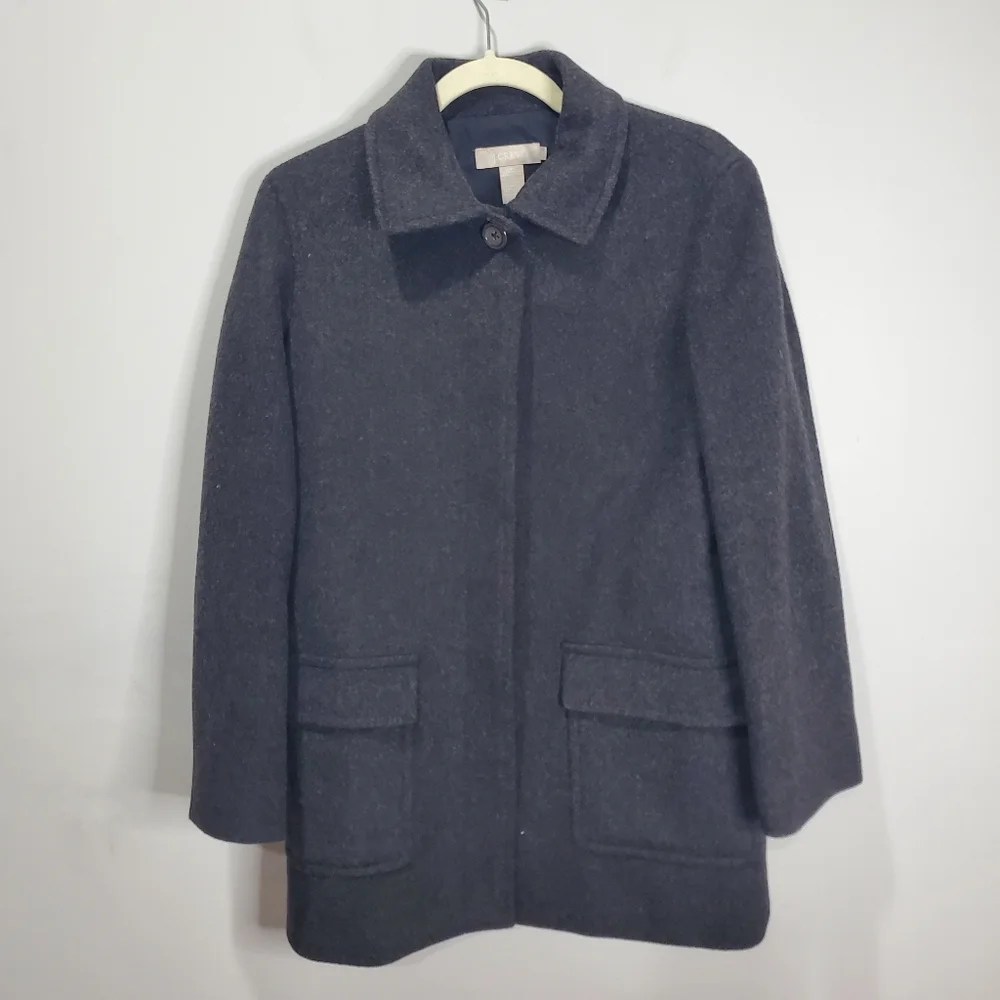 J. Crew Women's Wool Cashmere Blend Coat Size SP - Picture 11 of 14